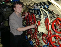 Tom at Scorpion Submarine